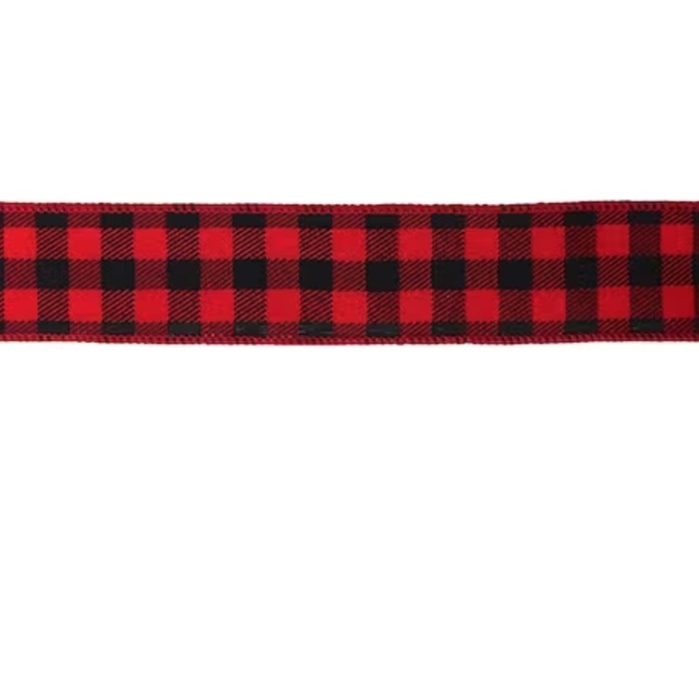 1.5" × 30ft. Wired Buffalo Check Ribbon by Celebrate It Christmas - Picture 3 of 7